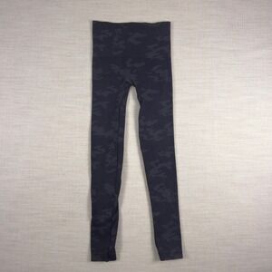 Spanx Look At Me Now Seamless Camo Leggings Navy Blue Small S/CH/P High Waist